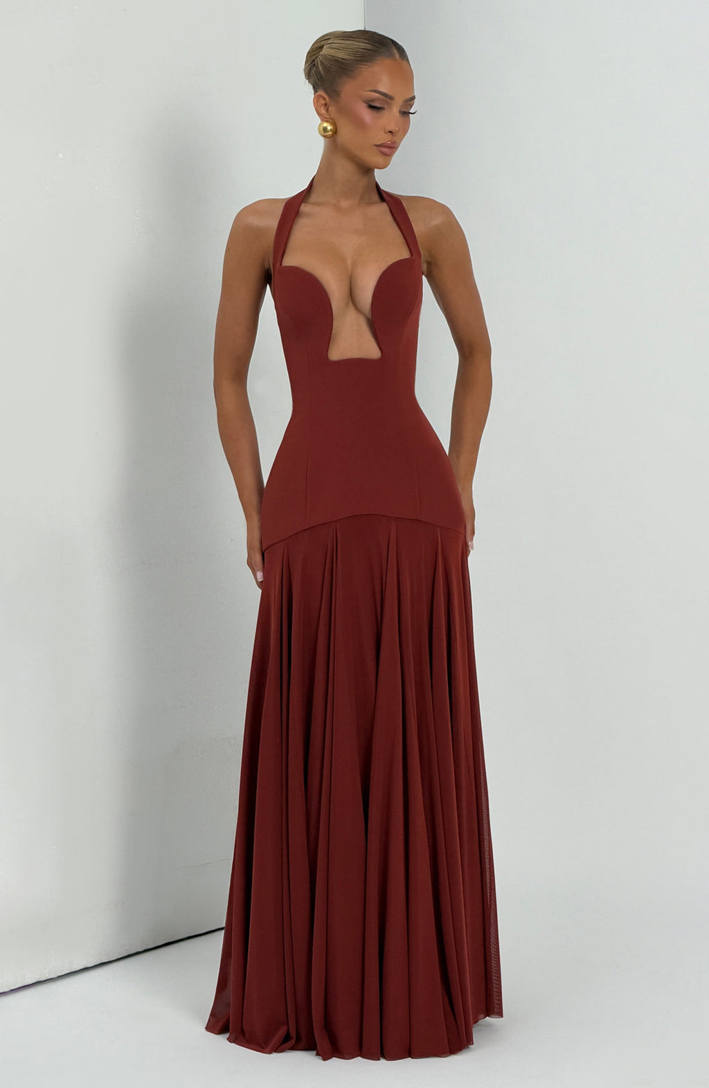 Cyrene Maxi Dress - Deep Rust