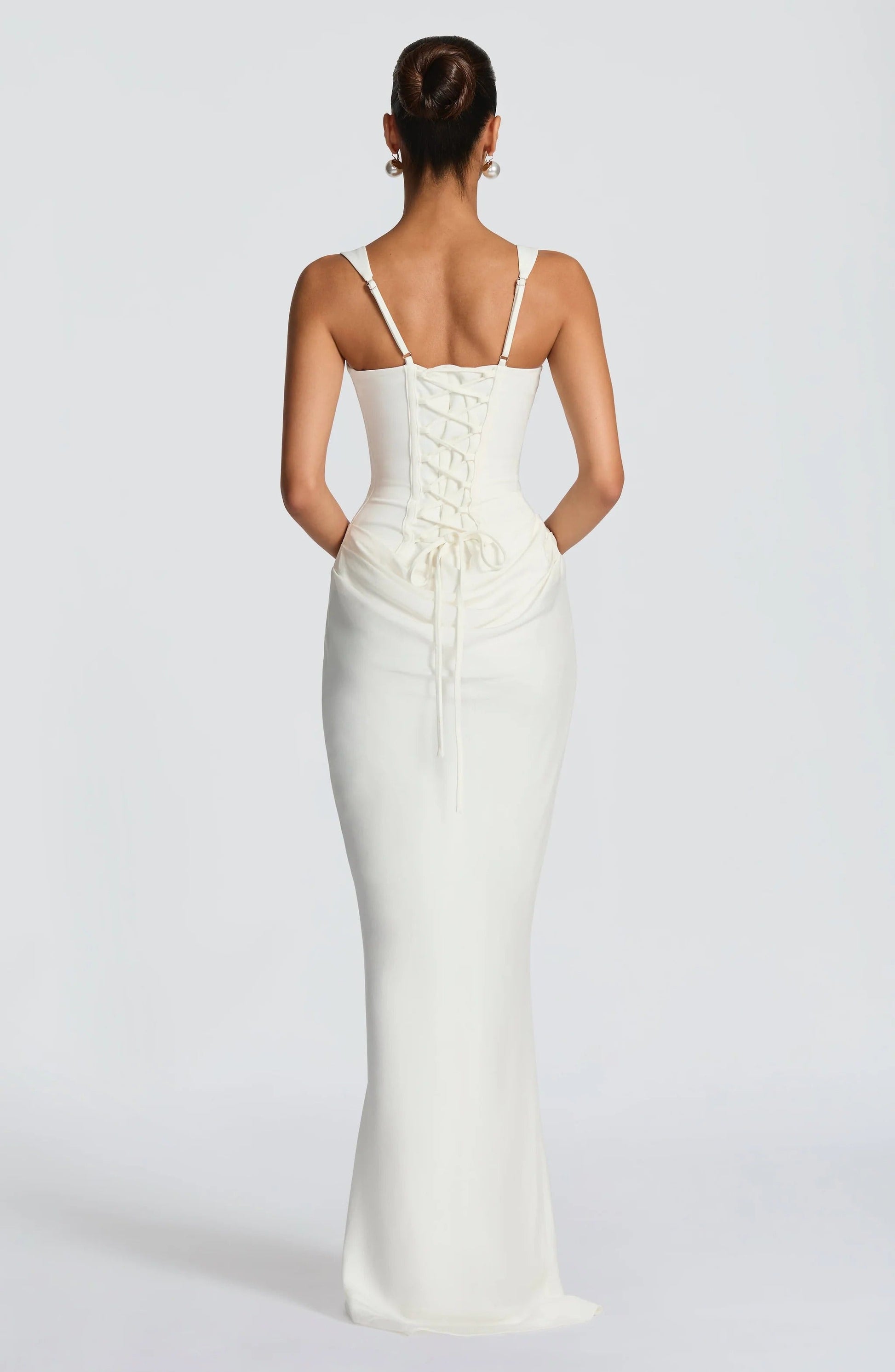 Alina | Women's Sleeveless Bodycon Corset Maxi Wedding Guest Dress