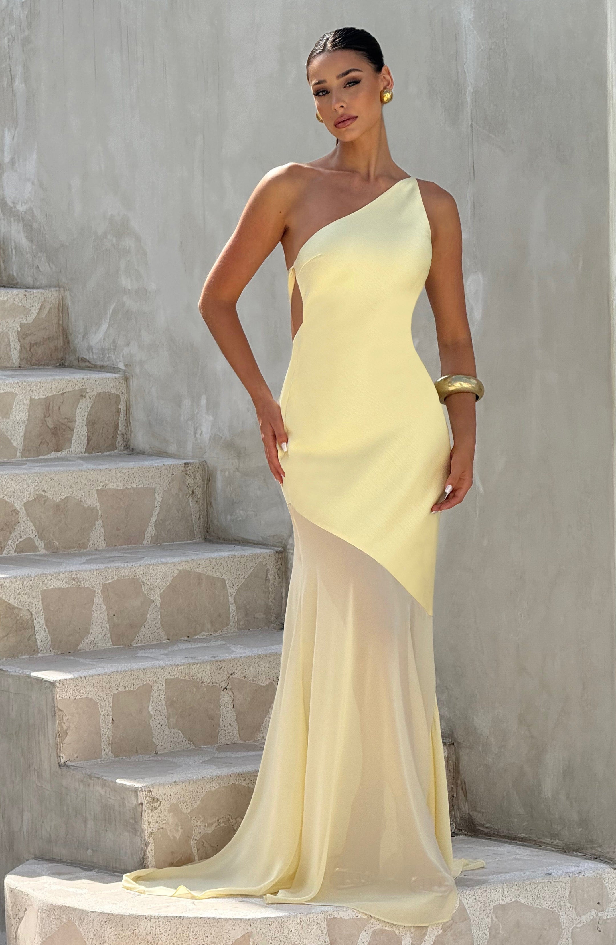 Caprice | Women's One-Shoulder Maxi Wedding Guest Dress
