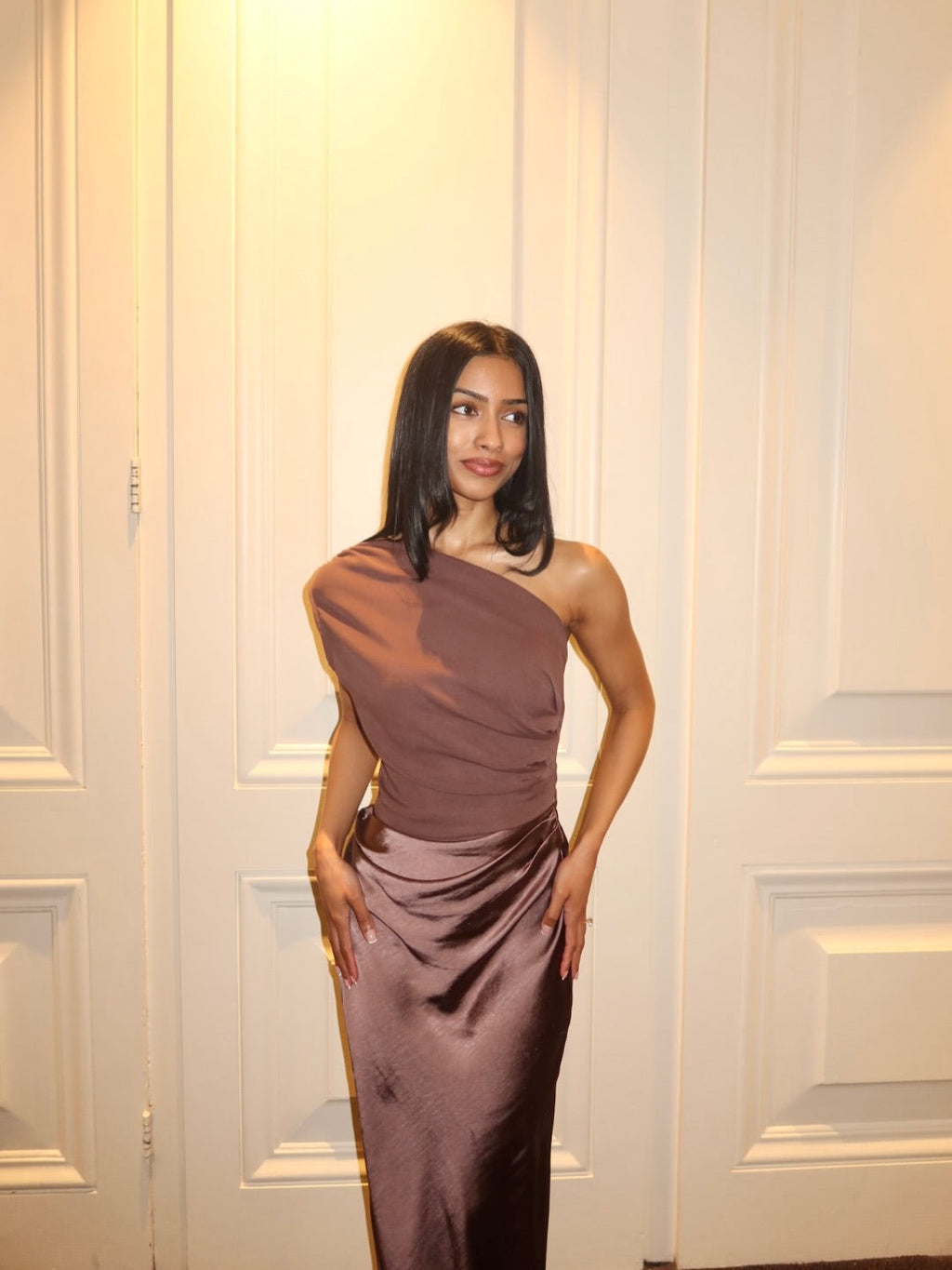 Kaelyn | Women's Elegant One Shoulder Maxi Wedding Guest Dress
