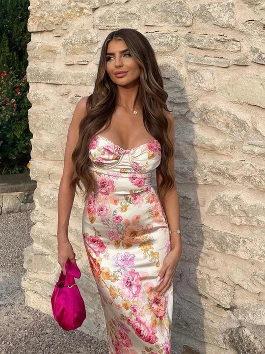 Selah | Women's Sleeveless Floral Maxi Summer Wedding Guest Dress