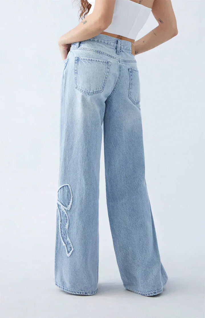 Adhara | Oversized Bow Jeans