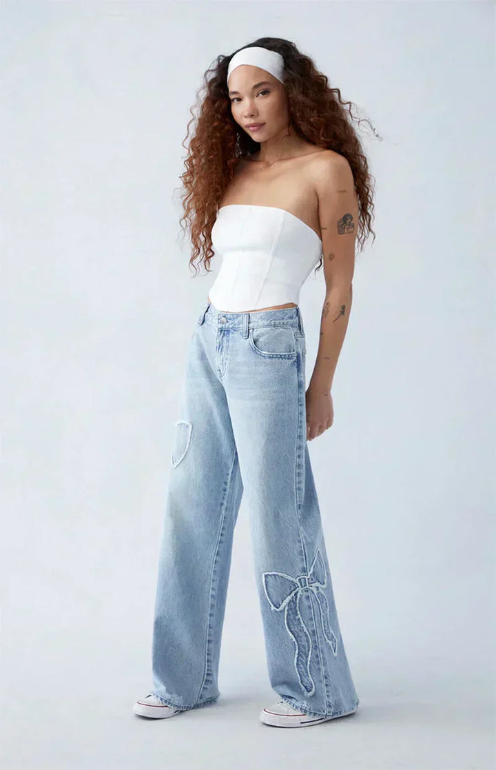 Adhara | Oversized Bow Jeans