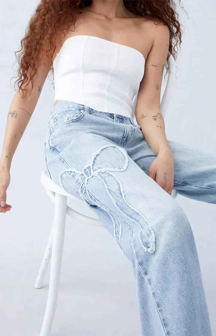 Adhara | Oversized Bow Jeans