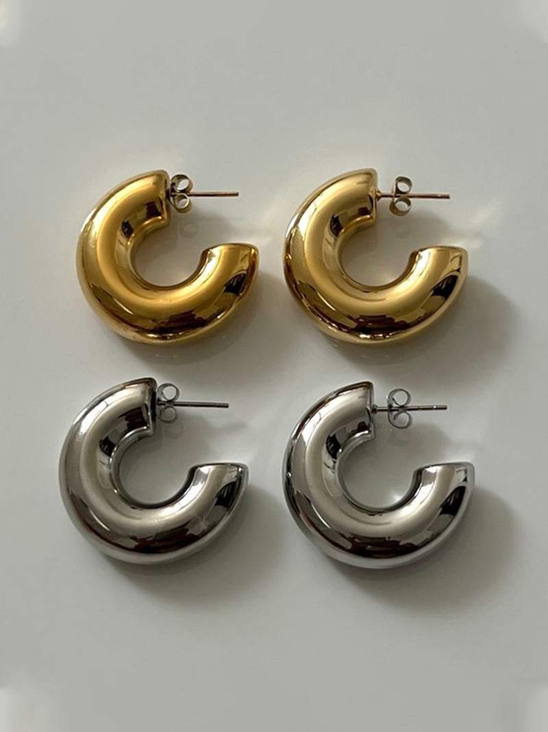 Belphoebe | Chunky C-Hoop Earrings