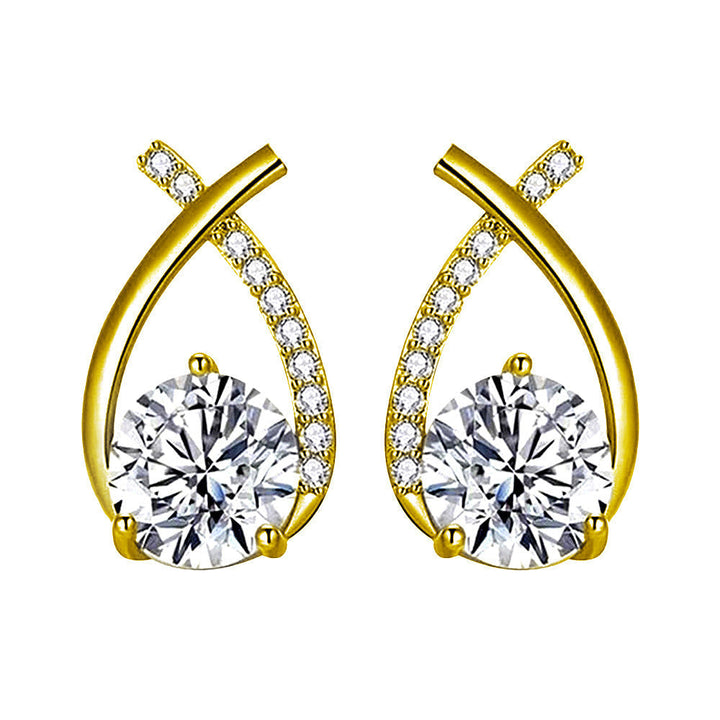Queniva | Crystal Accent Drop Earrings