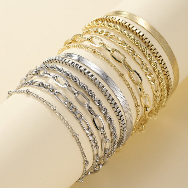 Ysabeau | Classic Minimalist Chain Bracelet Set
