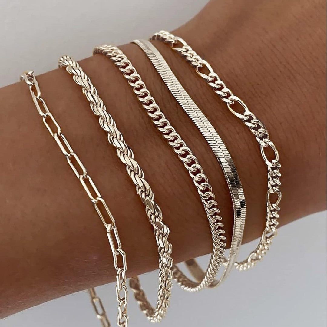Ysabeau | Classic Minimalist Chain Bracelet Set
