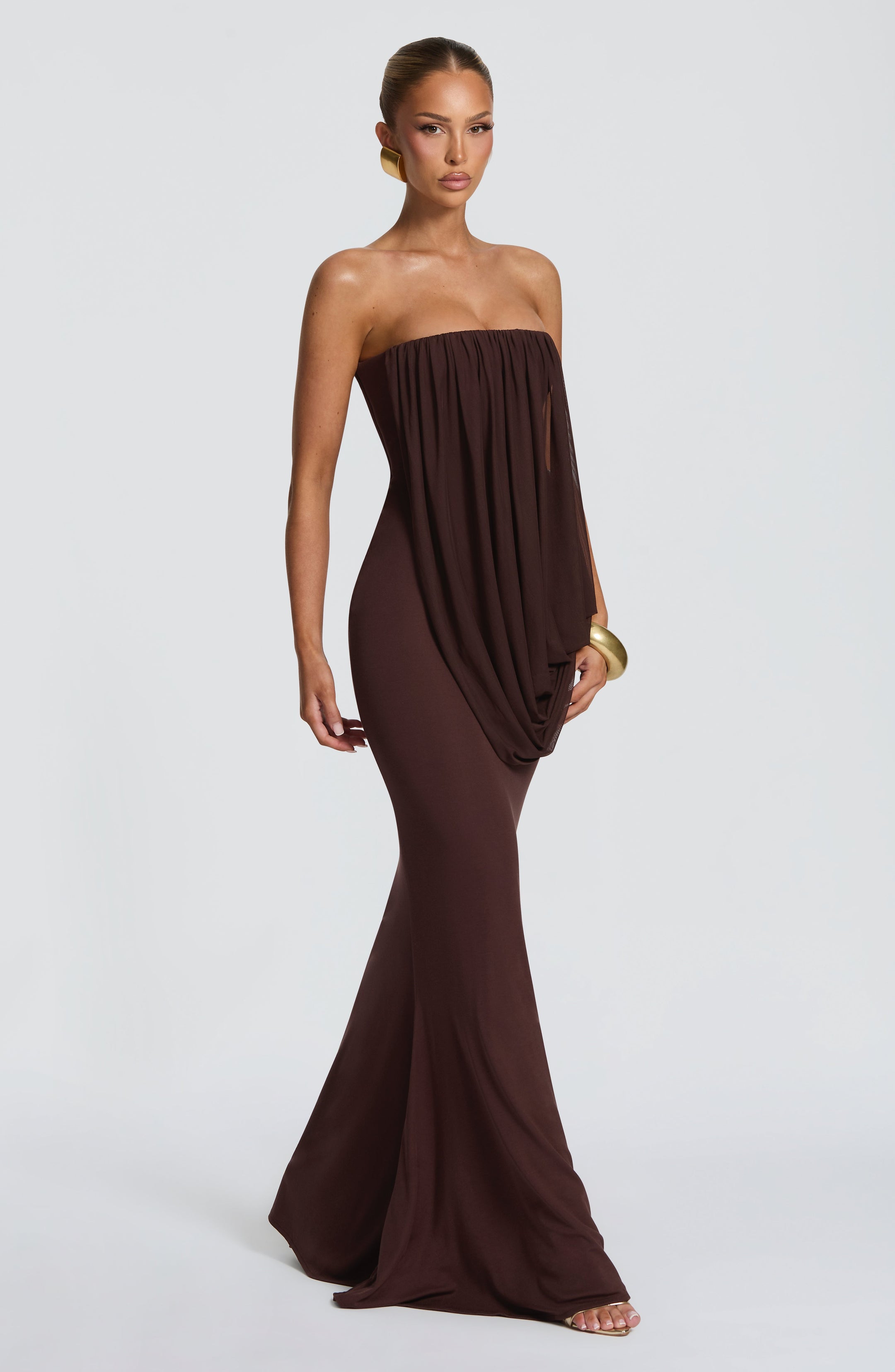 Vienna Maxi Dress - Plum Brown
