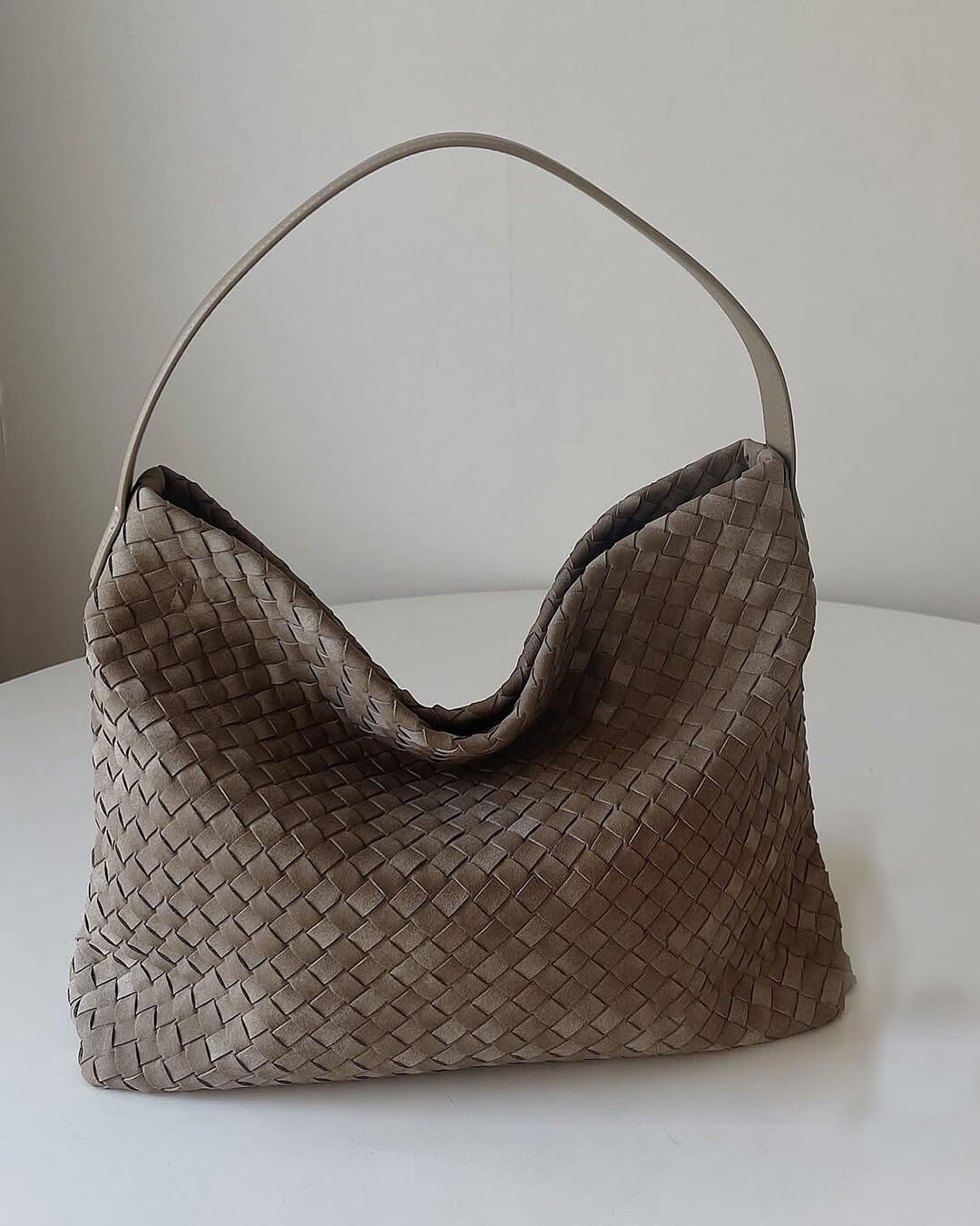 Dove | Woven Suede Tote Bag