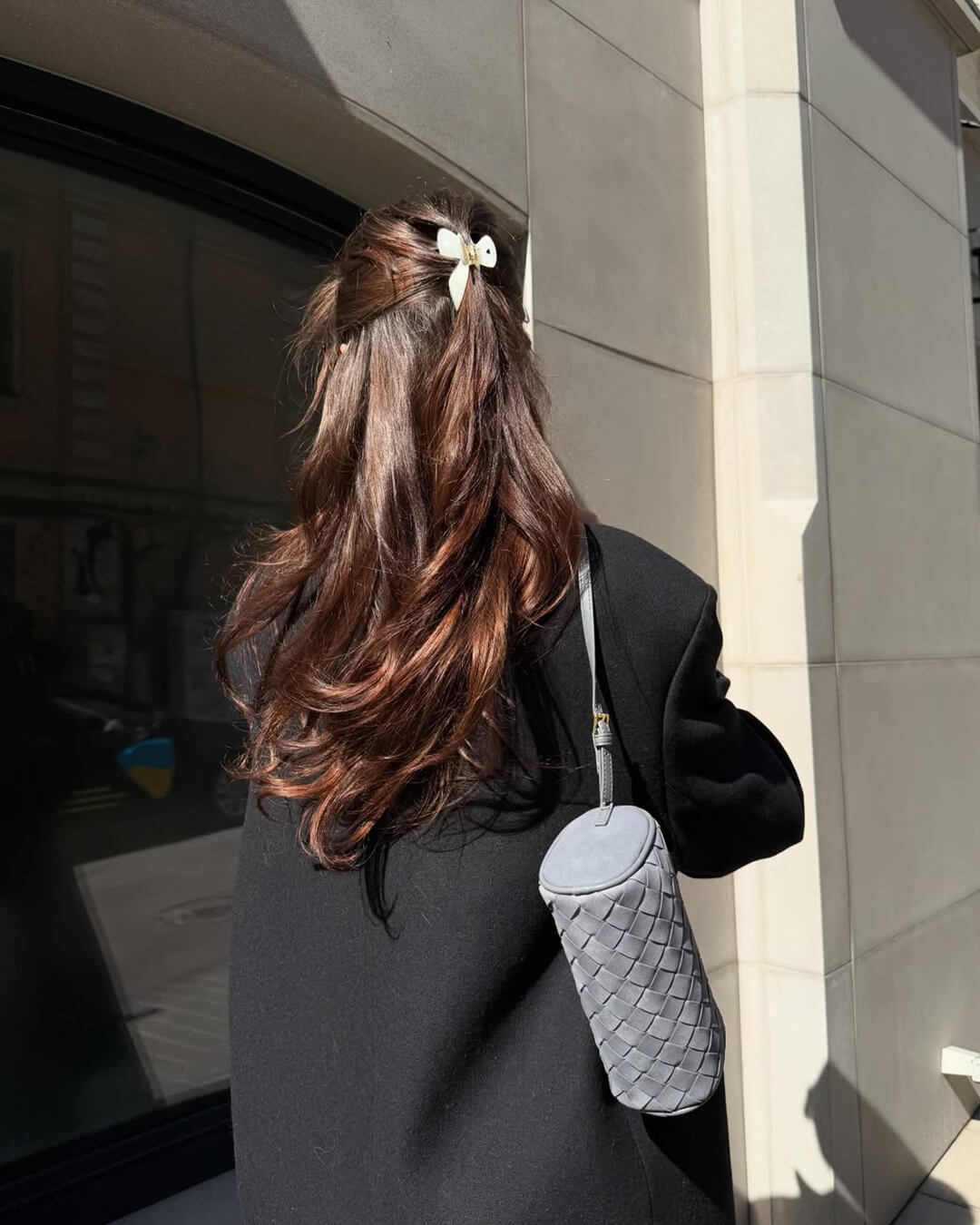 Gardenia | Woven Suede Shoulder Bag