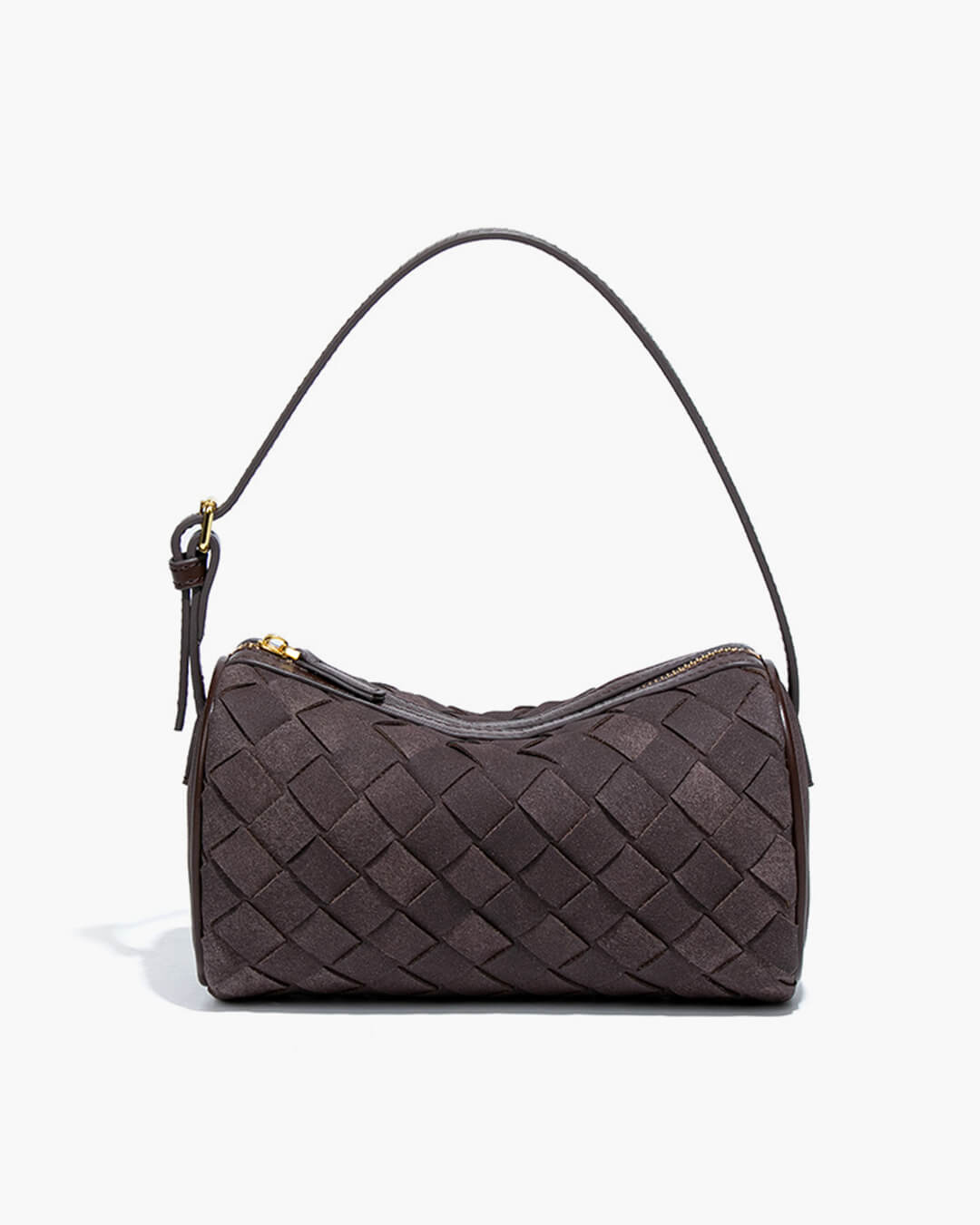 Gardenia | Woven Suede Shoulder Bag