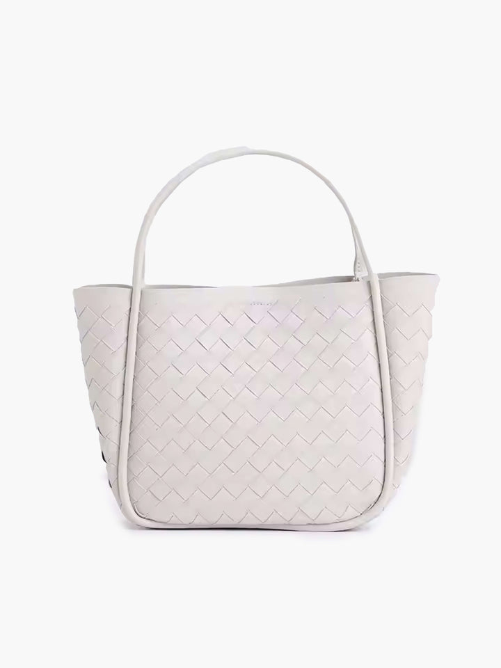 Theophania | Woven Leather Tote Bag