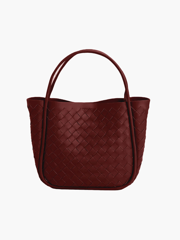 Theophania | Woven Leather Tote Bag