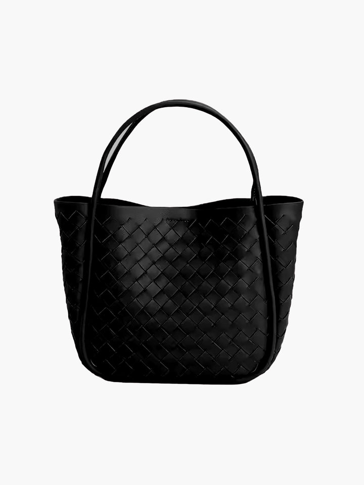 Theophania | Woven Leather Tote Bag
