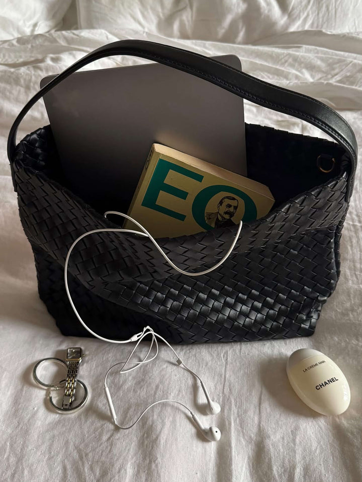 Elowen | Woven Leather Tote Bag