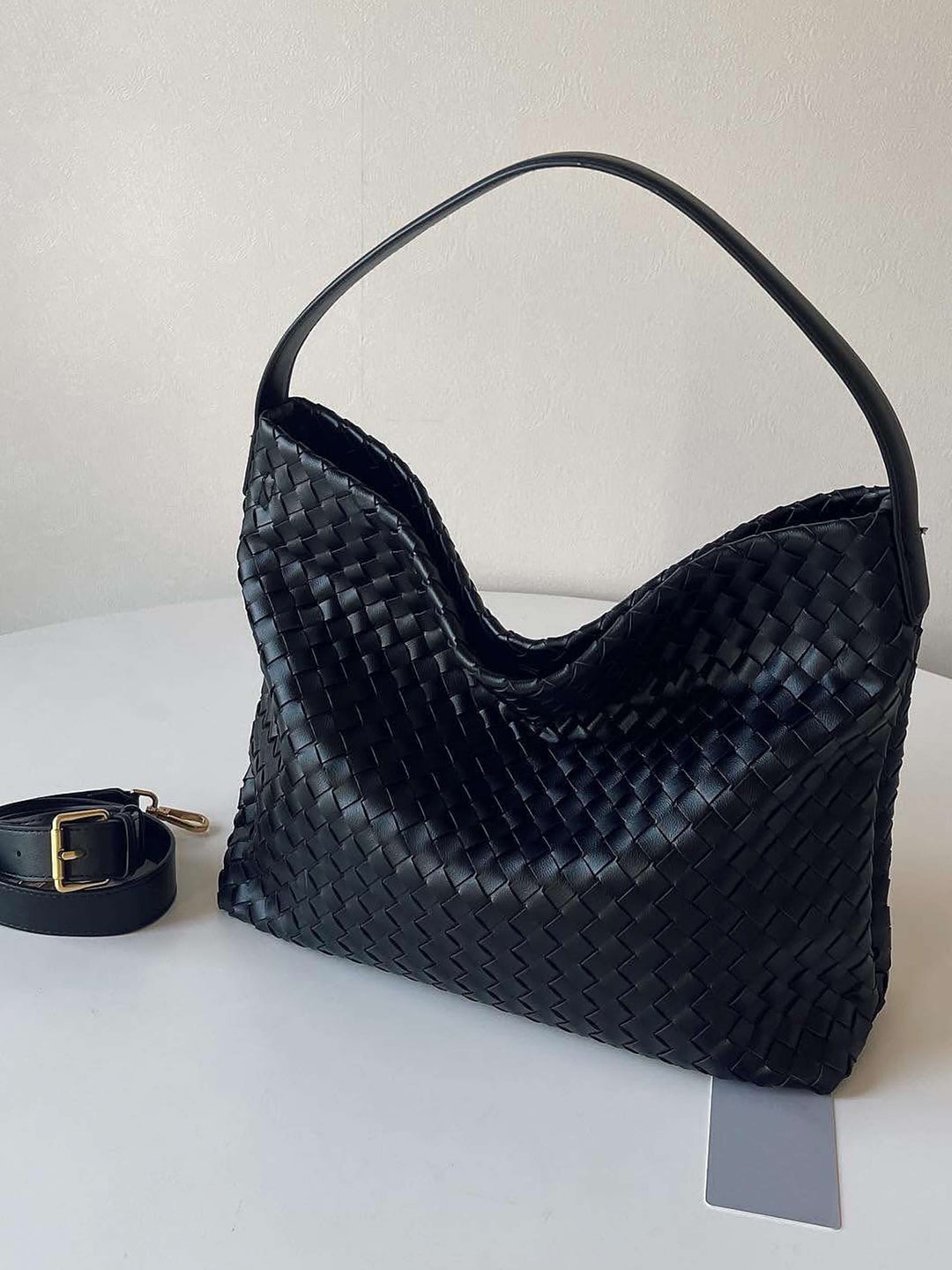 Elowen | Woven Leather Tote Bag