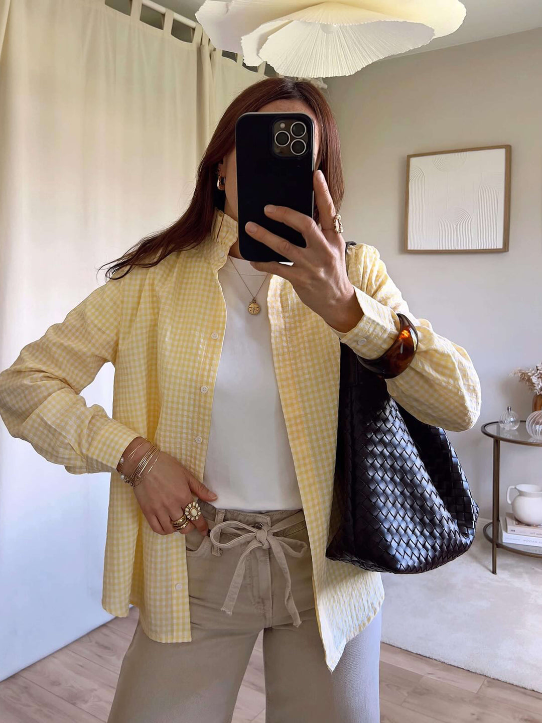 Elowen | Woven Leather Tote Bag