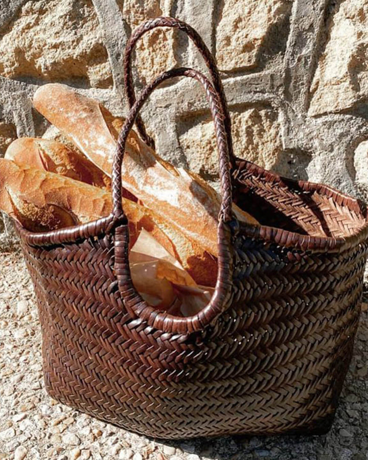 Chrysanthe | Woven Leather Tote Bag