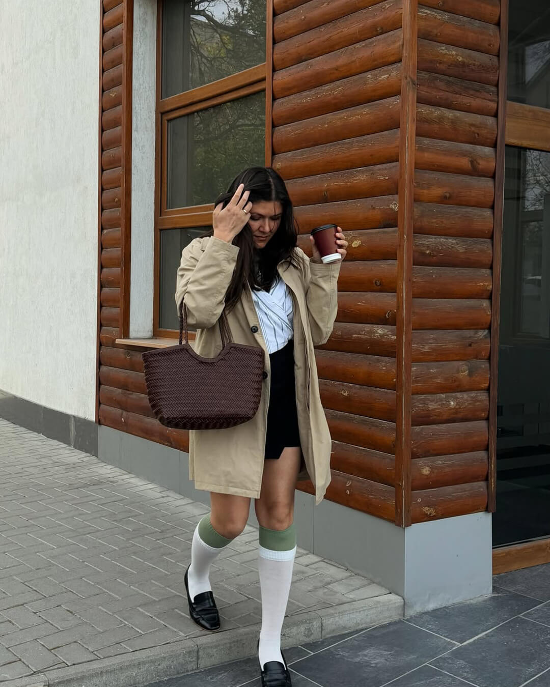 Chrysanthe | Woven Leather Tote Bag