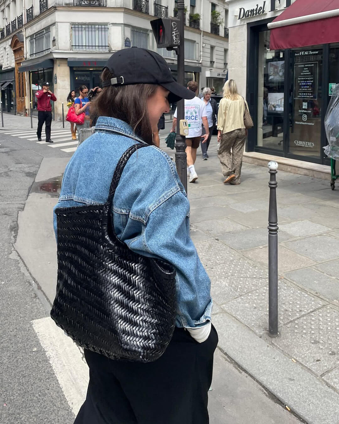Chrysanthe | Woven Leather Tote Bag