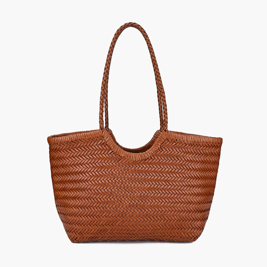 Chrysanthe | Woven Leather Tote Bag