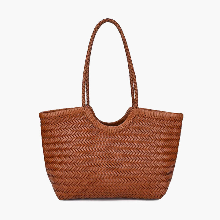 Chrysanthe | Woven Leather Tote Bag