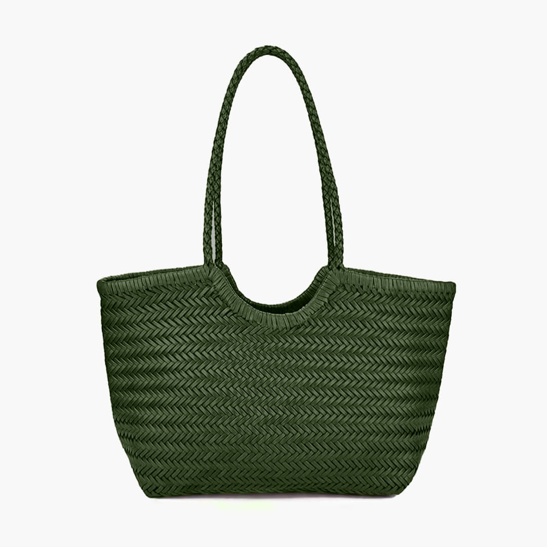 Chrysanthe | Woven Leather Tote Bag