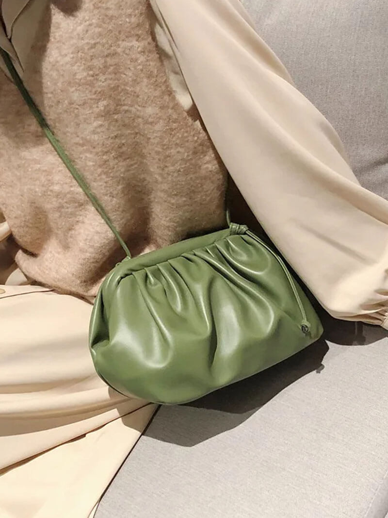 Sibylla | Drawstring Leather Pouch Bag