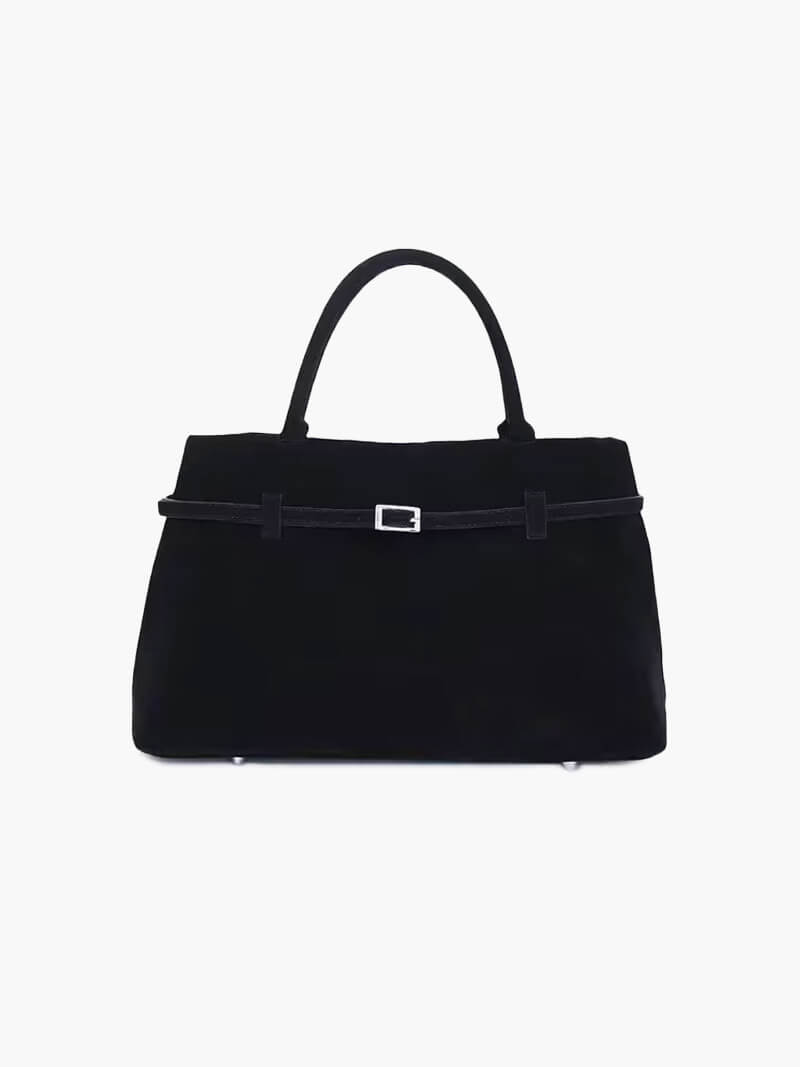 Aeronwen | Classic Suede Top-Handle Bag