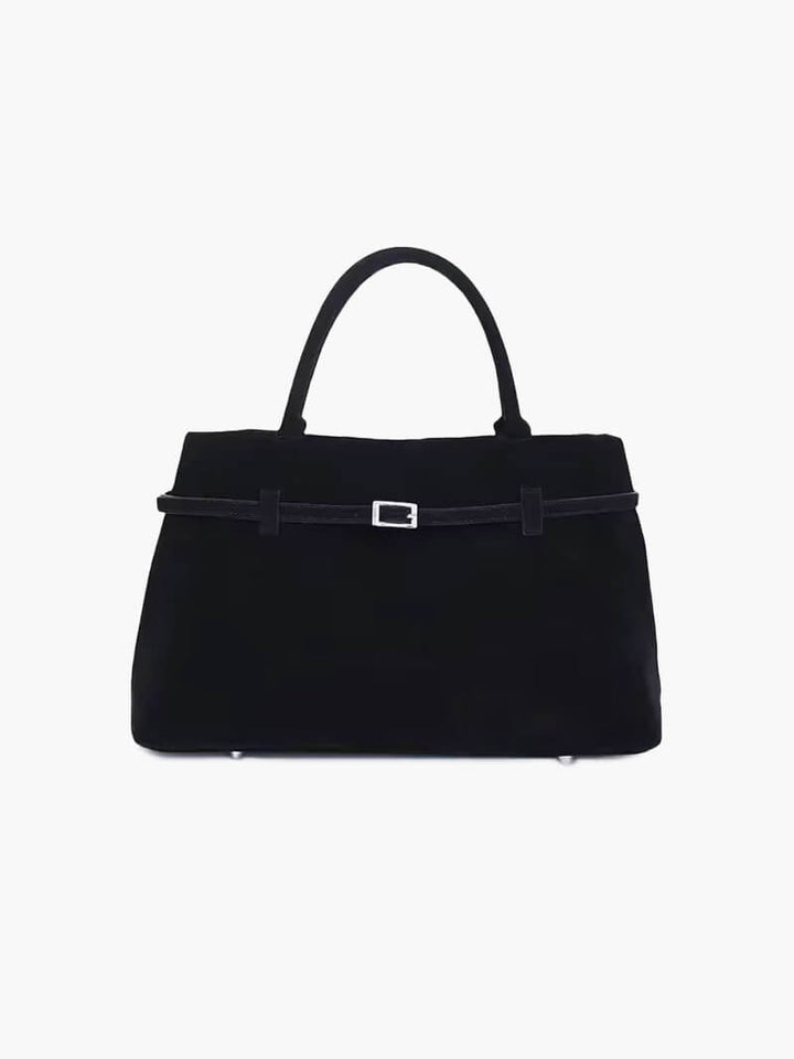Aeronwen | Classic Suede Top-Handle Bag