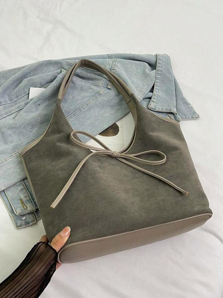 Clover | Suede Bow Tote Bag