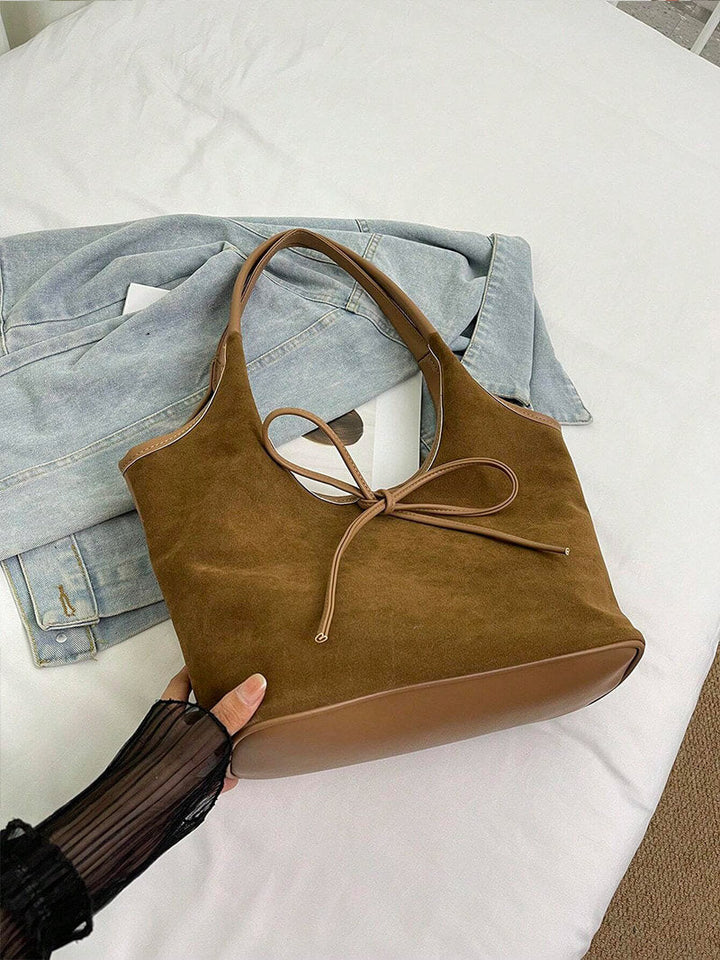 Clover | Suede Bow Tote Bag