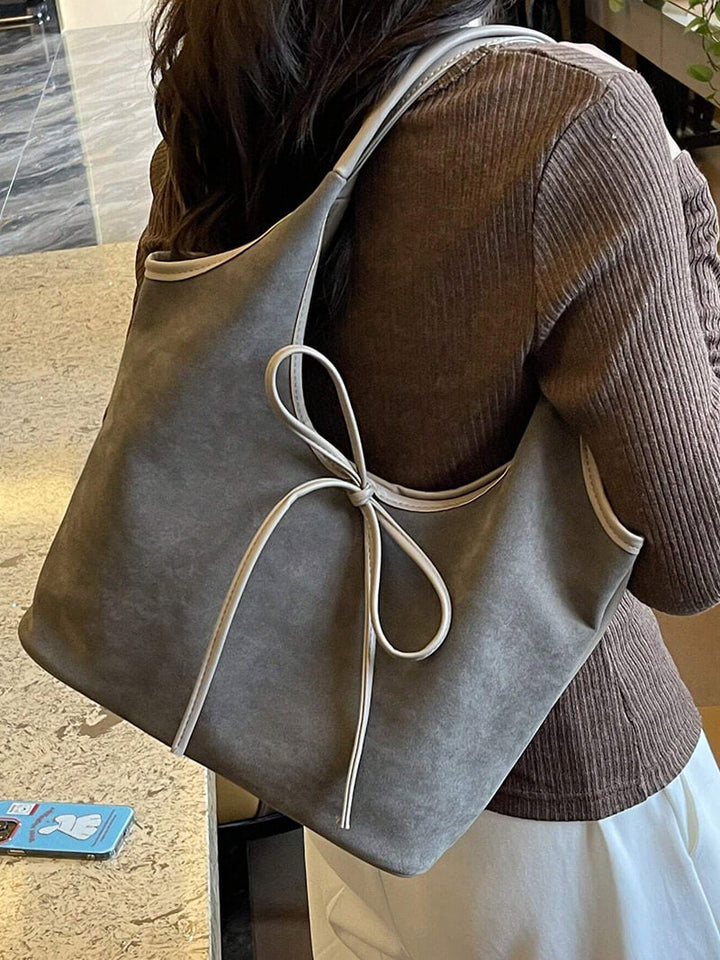 Clover | Suede Bow Tote Bag