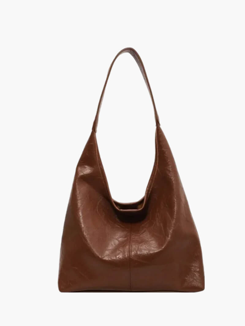 Delyth | Glazed Leather Shoulder Bag
