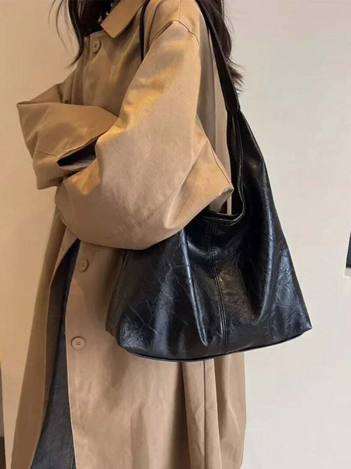Delyth | Glazed Leather Shoulder Bag