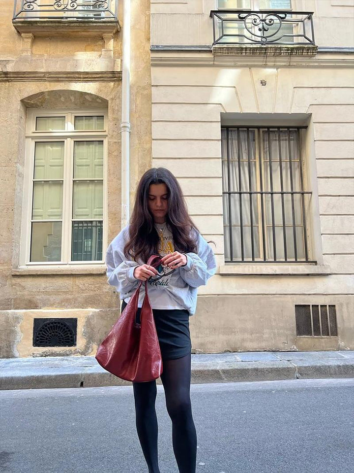 Delyth | Glazed Leather Shoulder Bag