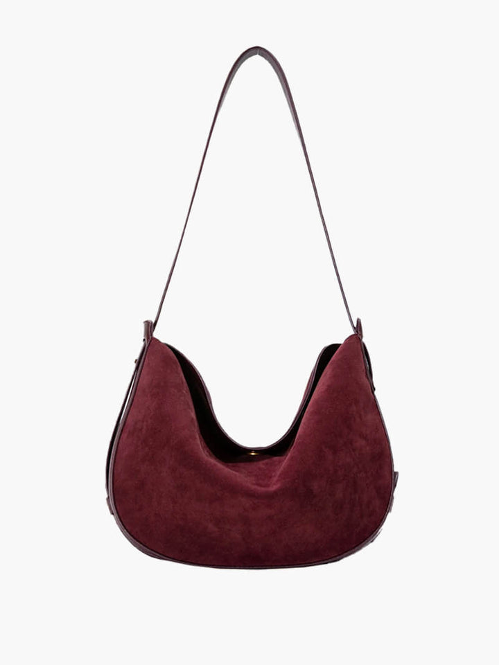 Fflur | Faux Suede Hobo Bag