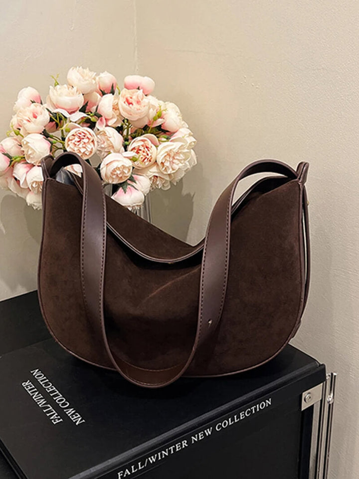 Fflur | Faux Suede Hobo Bag