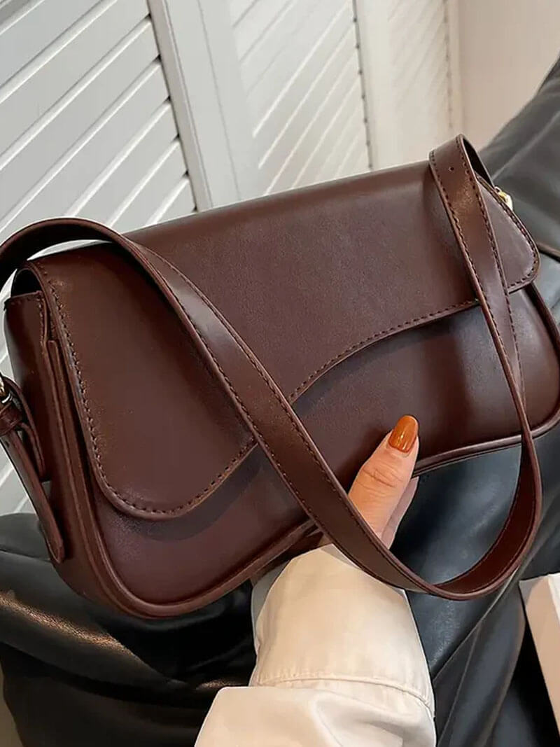 Sylvaine | Curved Flap Shoulder Bag