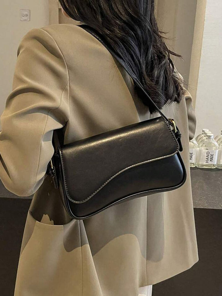 Sylvaine | Curved Flap Shoulder Bag