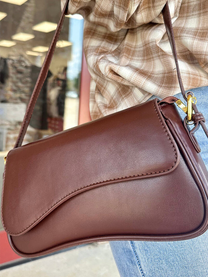 Sylvaine | Curved Flap Shoulder Bag