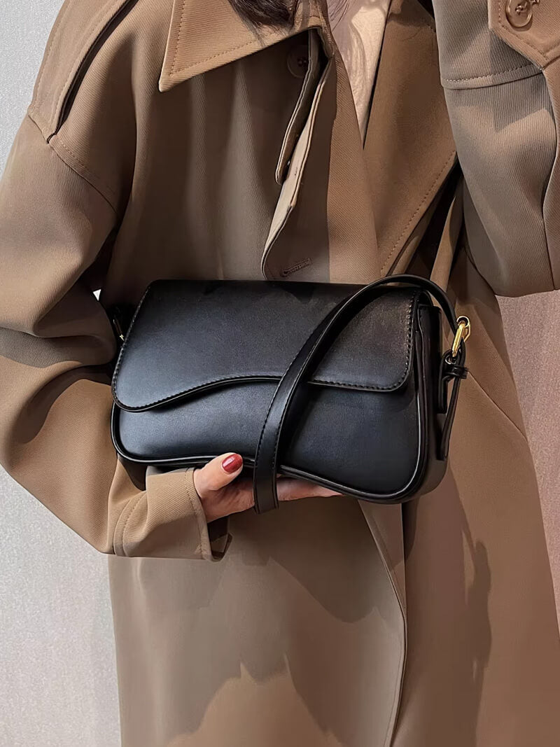 Sylvaine | Curved Flap Shoulder Bag