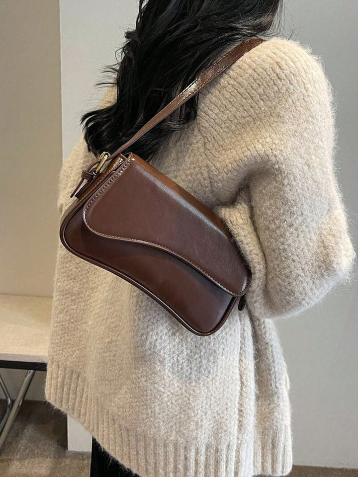 Sylvaine | Curved Flap Shoulder Bag