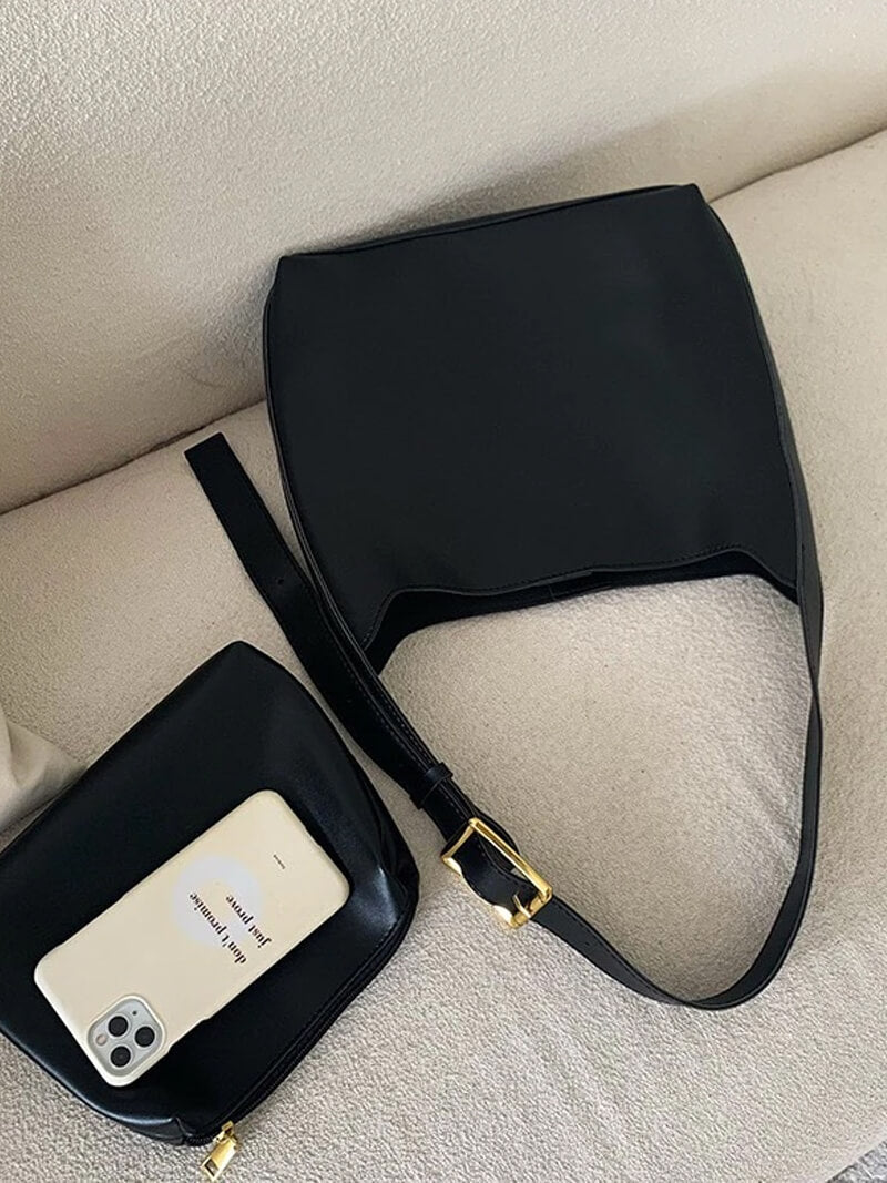 Beryl | Minimalist Leather Shoulder Bag Set