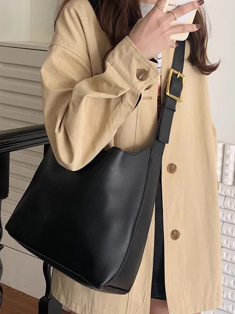 Beryl | Minimalist Leather Shoulder Bag Set