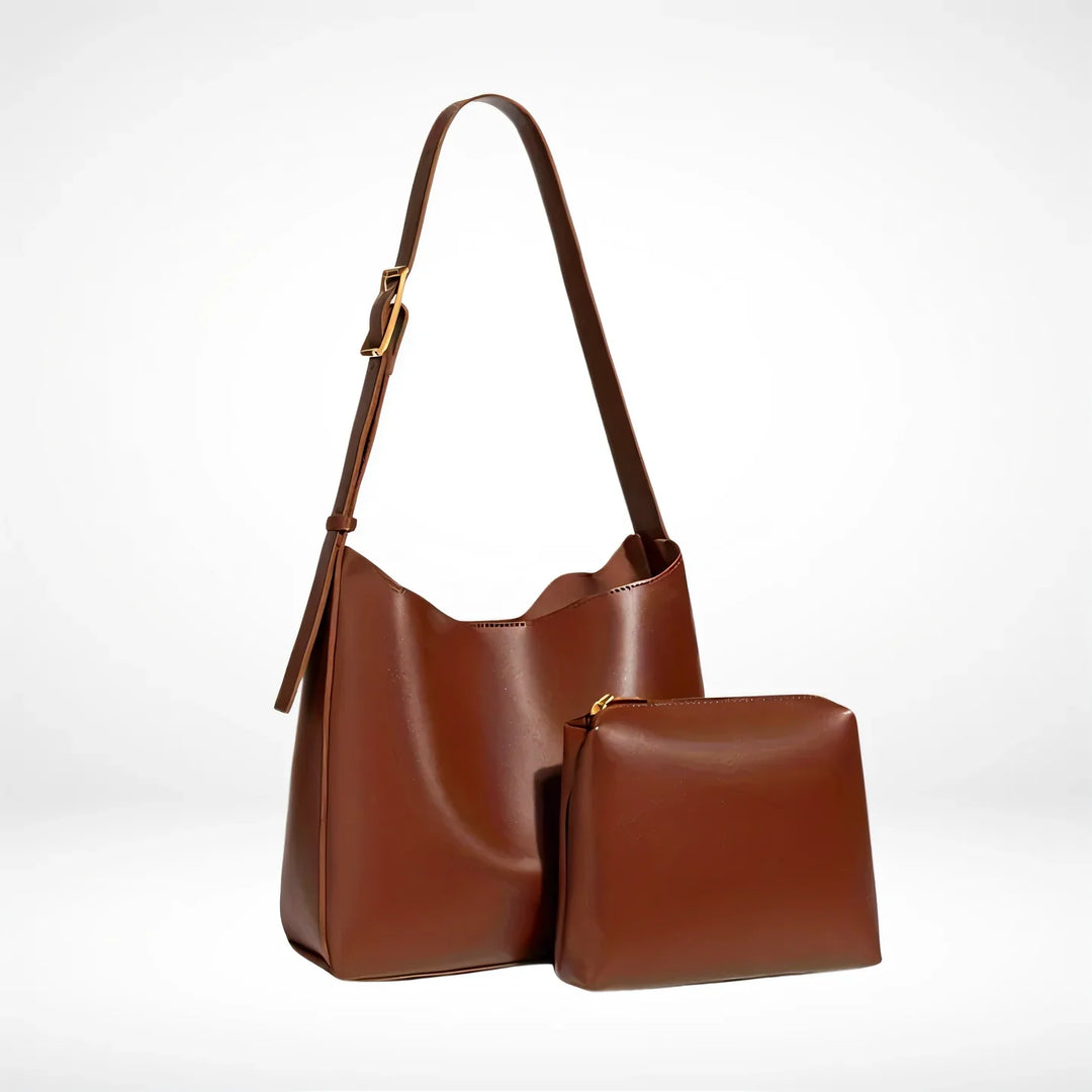 Beryl | Minimalist Leather Shoulder Bag Set