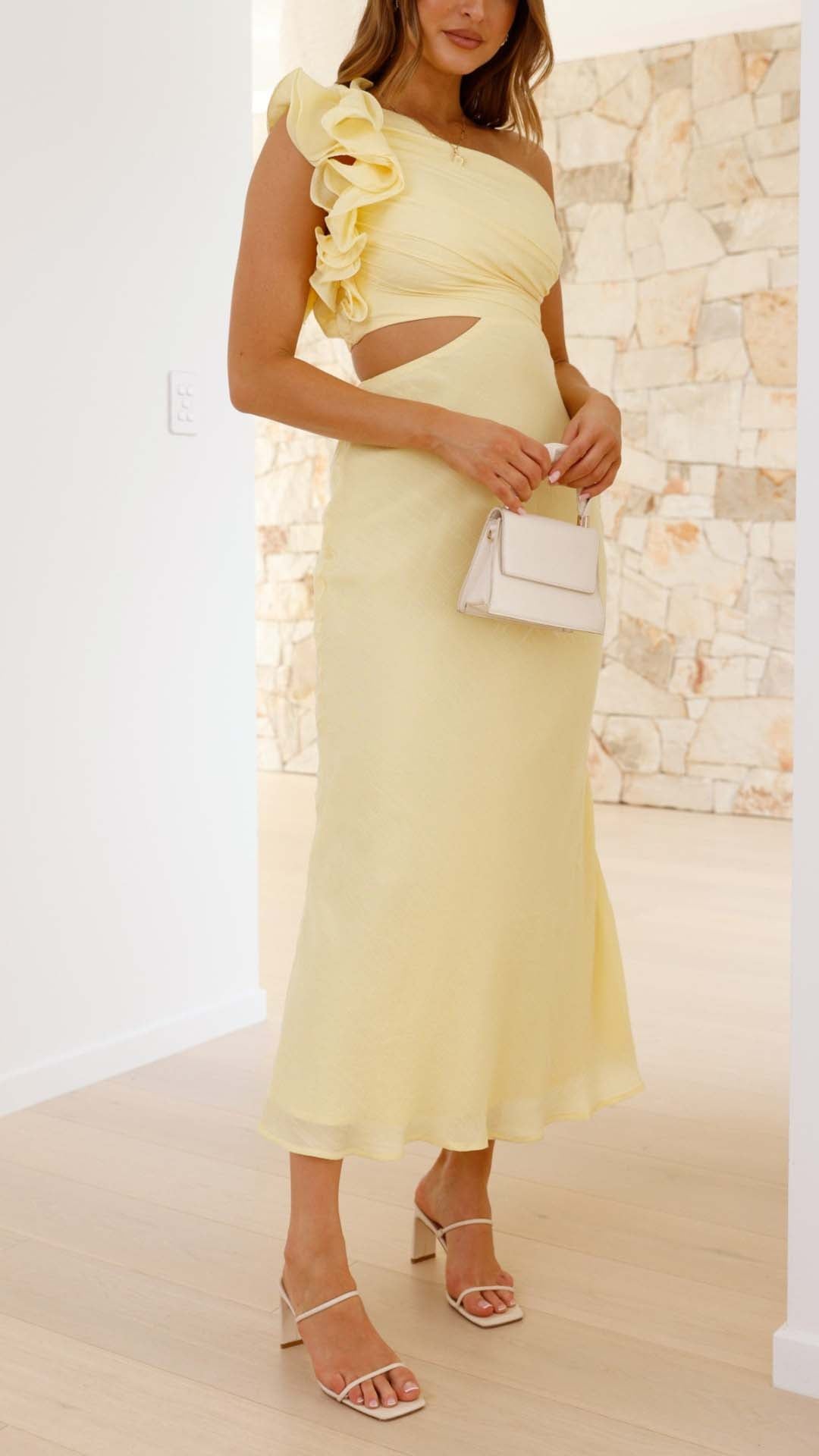 Seren | Robe à découpes Limoncella