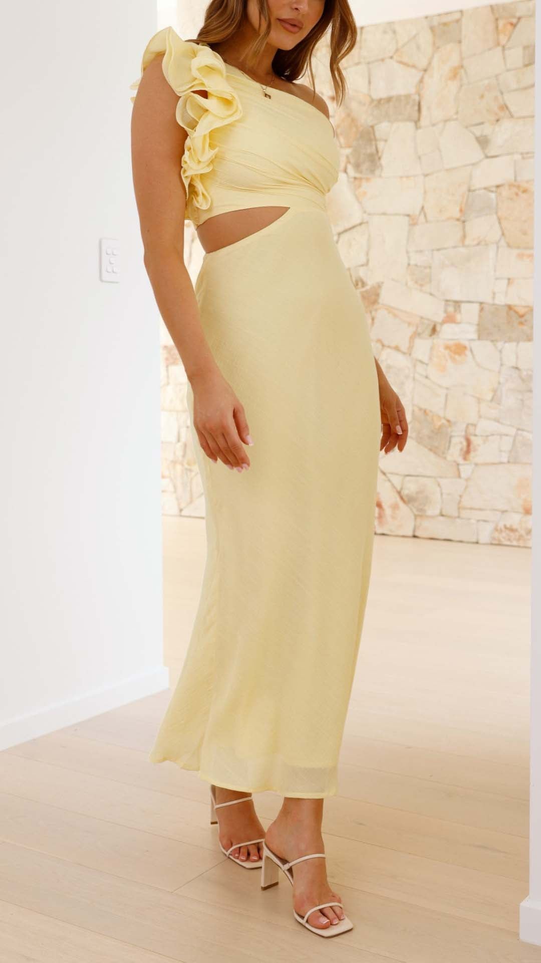 Seren | Robe à découpes Limoncella