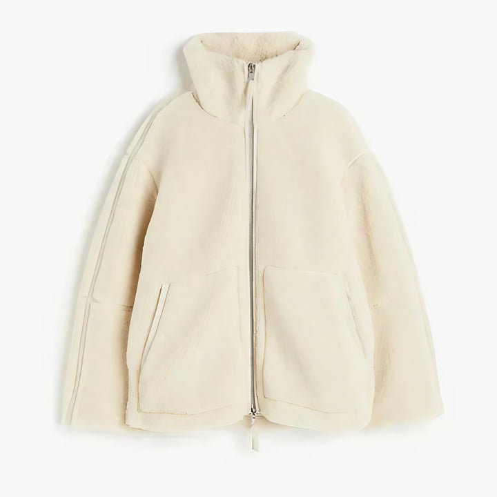 Viloria | Zip-Up Teddy Jacket